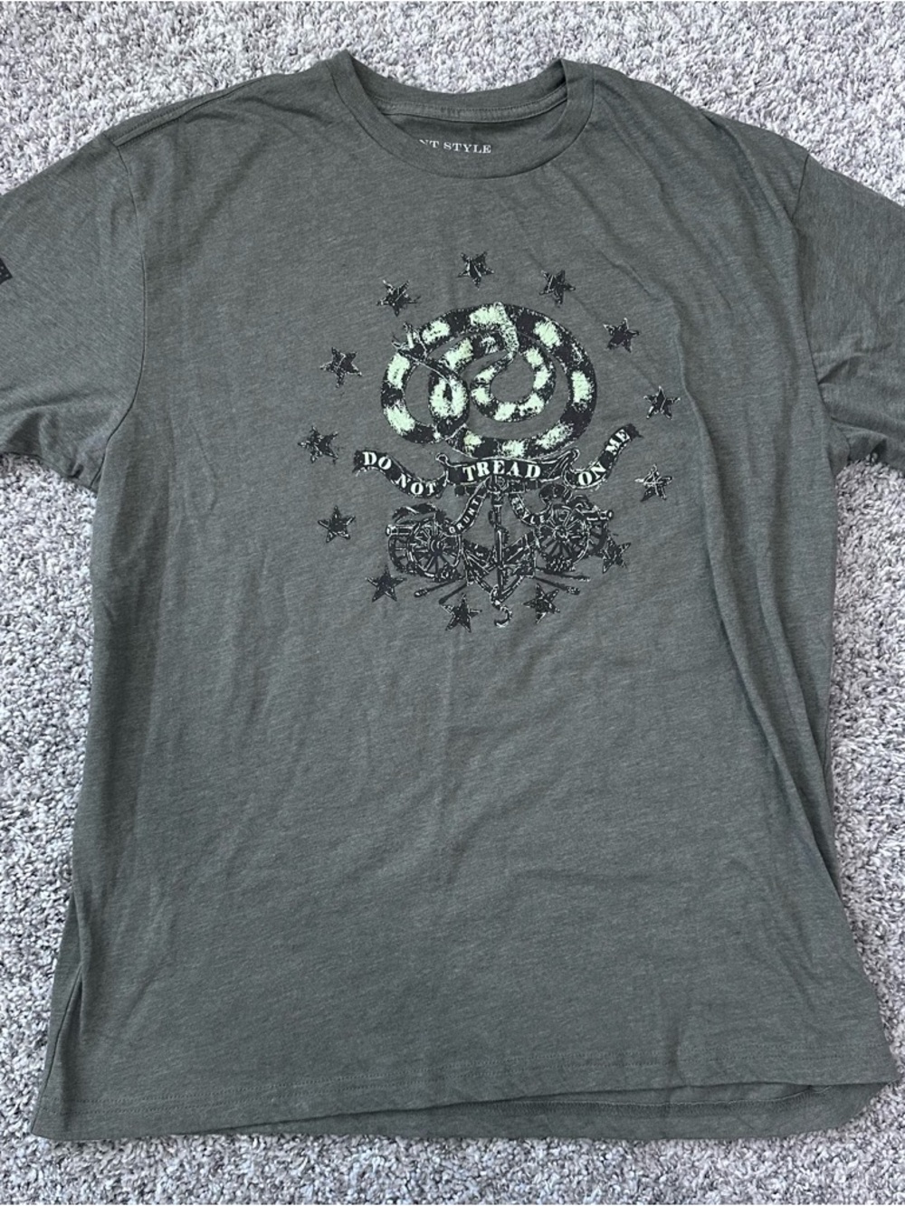 Grunt Style Don’t Tread on Me snake army green shirt